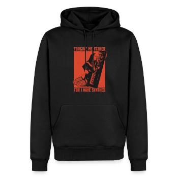 Synth Techno Musik Funny Synthesizer - Männer Premium Bio Hoodie - Schwarz - Vorne - Nico (187cm)