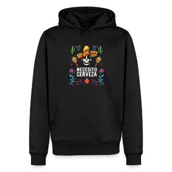 Necesito Cerveza Beer Drinker Alcoholic Mexican - Männer Premium Bio Hoodie - Schwarz - Vorne - Nico (187cm)