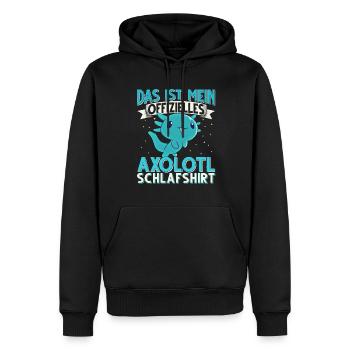 Axolotl - Männer Premium Bio Hoodie - Schwarz - Vorne - Nico (187cm)