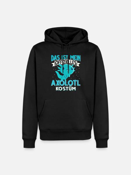 Axolotl - Männer Premium Bio Hoodie - Schwarz