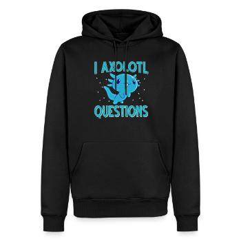 Axolotl. I Axolotl Questions - Männer Premium Bio Hoodie - Schwarz - Vorne - Nico (187cm)