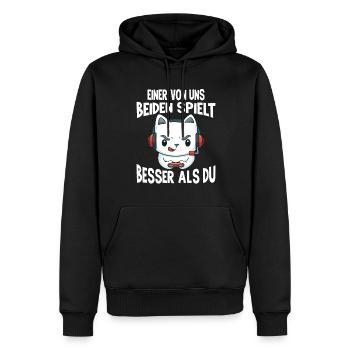 Der Controller Soll Mit Dir Sein. Videospiele - Männer Premium Bio Hoodie - Schwarz - Vorne - Nico (187cm)