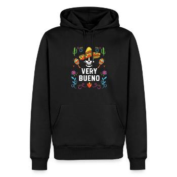 Très Bueno Mexican Life Mexique Pride Country - Sweat à capuche Premium bio Homme - noir - Devant - Nico (187cm)