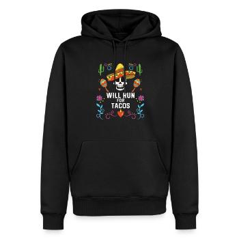 Will Run For Tacos Taco Eater Mexican Food Foodie - Männer Premium Bio Hoodie - Schwarz - Vorne - Nico (187cm)