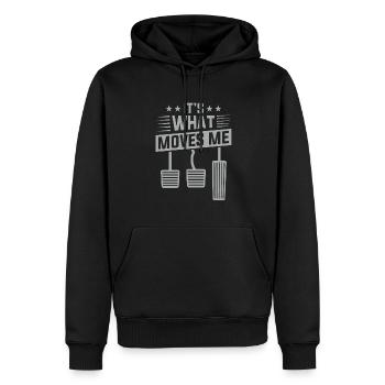 Oldtimer Rennsport Sportwagen Teile Mechaniker - Männer Premium Bio Hoodie - Schwarz - Vorne - Nico (187cm)