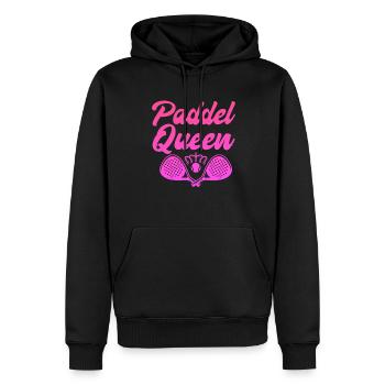 Paddel Queen Tennis Ball Schläger Sport - Männer Premium Bio Hoodie - Schwarz - Vorne - Nico (187cm)