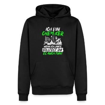 Ich Bin Chemiker Wenn Ich Laufe Solltest Du Es - Männer Premium Bio Hoodie - Schwarz - Vorne - Nico (187cm)