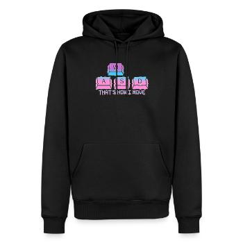 C’est ainsi que je déplace les touches de l’ordinateur du clavier en disant - Sweat à capuche Premium bio Homme - noir - Devant - Nico (187cm)