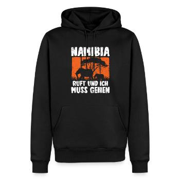 Namibia Ruft Und Ich Muss Gehen Afrika Wildlife - Männer Premium Bio Hoodie - Schwarz - Vorne - Nico (187cm)