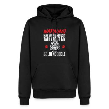 Goldendoodle Doodle Chien - Sweat à capuche Premium bio Homme - noir - Devant - Nico (187cm)