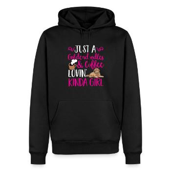 Goldendoodle Doodle Chien - Sweat à capuche Premium bio Homme - noir - Devant - Nico (187cm)