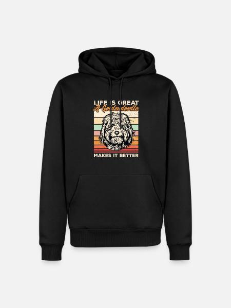 Goldendoodle Doodle Dog - Men’s Premium Organic Hoodie - black