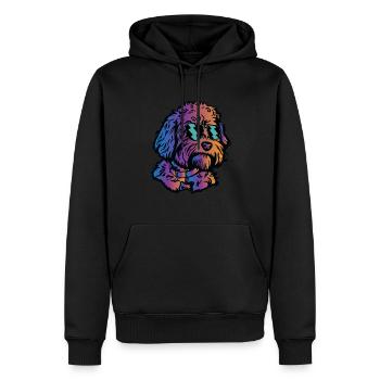 Goldendoodle Doodle Chien - Sweat à capuche Premium bio Homme - noir - Devant - Nico (187cm)