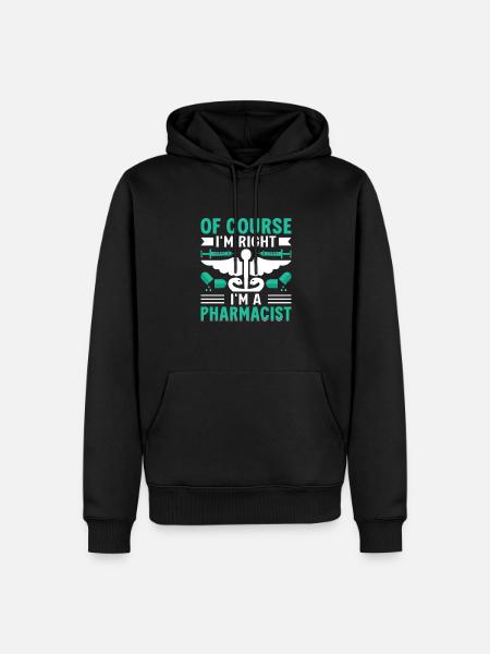 Pharmacist Medicine Registered pharmaceutical G - Men’s Premium Organic Hoodie - black
