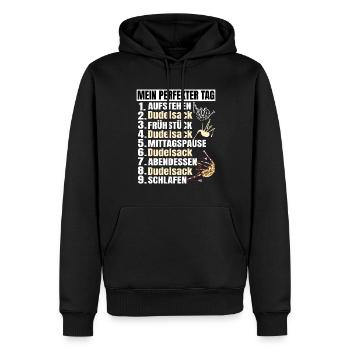 Dudelsack Musikverein Sackpfeifer Musiker - Männer Premium Bio Hoodie - Schwarz - Vorne - Nico (187cm)