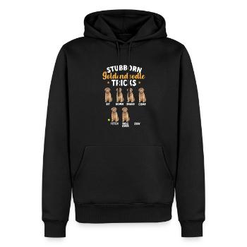 Goldendoodle Doodle Hund - Männer Premium Bio Hoodie - Schwarz - Vorne - Nico (187cm)