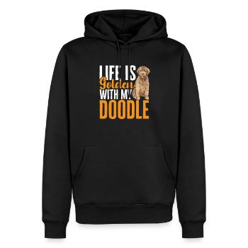 Goldendoodle Doodle Chien - Sweat à capuche Premium bio Homme - noir - Devant - Nico (187cm)
