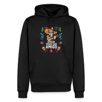 Check Your Ego Amigo Mexican Life Mexico Pride - Männer Premium Bio Hoodie - Schwarz - Vorne - Nico (187cm)