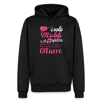 Gitarrenspielerin Gitarristin Coole Mädels - Männer Premium Bio Hoodie - Schwarz - Vorne - Nico (187cm)