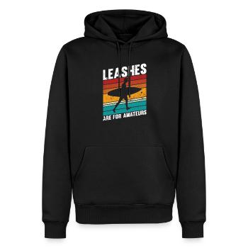 Surfer keine Leine lustiges surfer motif - Männer Premium Bio Hoodie - Schwarz - Vorne - Nico (187cm)
