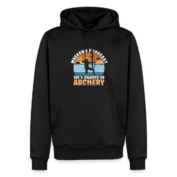 Bogenschießen wochenend vorhersage pfeile schießen - Männer Premium Bio Hoodie - Schwarz - Vorne - Nico (187cm)