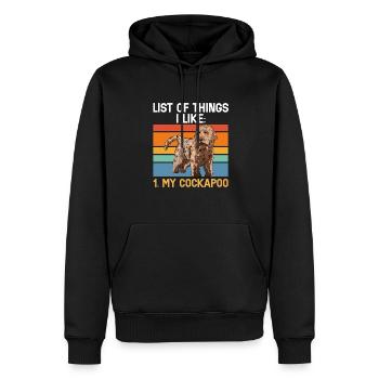 Cockapoo Hund - Männer Premium Bio Hoodie - Schwarz - Vorne - Nico (187cm)