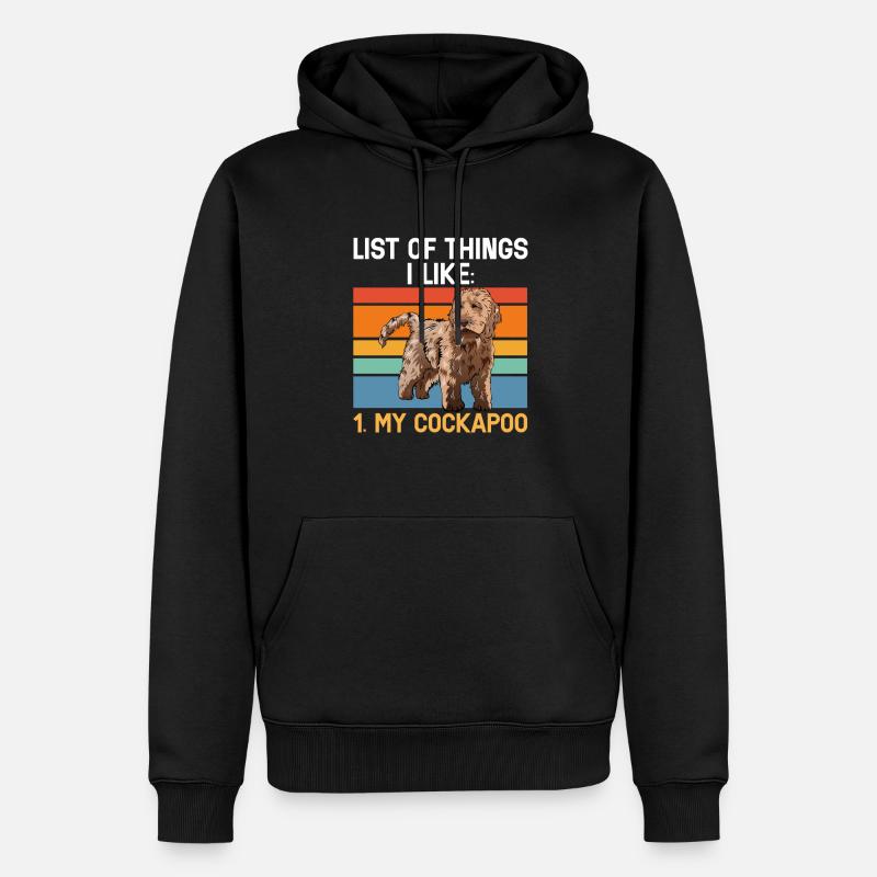 Cockapoo Chien - Sweat à capuche Premium bio Homme - noir