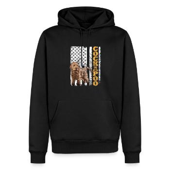 Cockapoo Dog - Men’s Premium Organic Hoodie - black - Front - Nico (187cm)