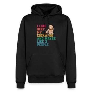 Cockapoo Hund - Männer Premium Bio Hoodie - Schwarz - Vorne - Nico (187cm)