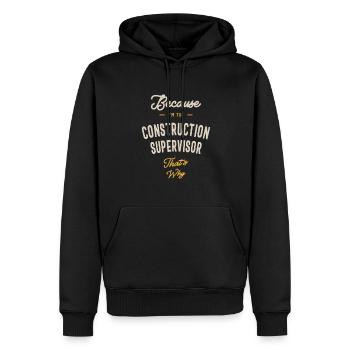 Construction Supervisor Job Title Profession - Men’s Premium Organic Hoodie - black - Front - Nico (187cm)