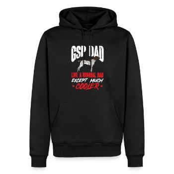 German Shorthair GSP Dog - Men’s Premium Organic Hoodie - black - Front - Nico (187cm)
