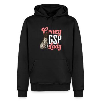 Chien GSP allemand à poil court - Sweat à capuche Premium bio Homme - noir - Devant - Nico (187cm)