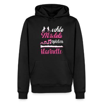 Klarinette Blasmusik Musikverein Orchester Jazz - Männer Premium Bio Hoodie - Schwarz - Vorne - Nico (187cm)