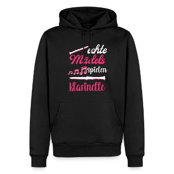 Klarinette Blasmusik Musikverein Orchester Jazz - Männer Premium Bio Hoodie - Schwarz - Vorne - Nico (187cm)