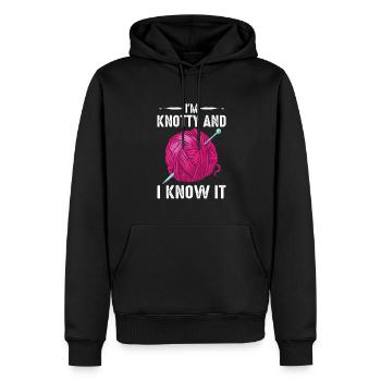 Häkeln Lifestyle Garnsammlung Quilter Stricken - Männer Premium Bio Hoodie - Schwarz - Vorne - Nico (187cm)
