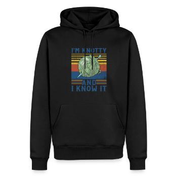 Garnsammlung Quilter Stricken Häkeln Lebensstil - Männer Premium Bio Hoodie - Schwarz - Vorne - Nico (187cm)
