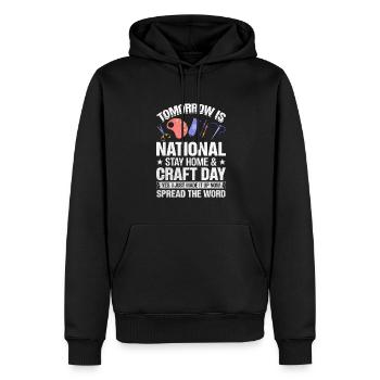 Kreative Crapfting-Liebhaber Witzige Sprüche Lifes - Männer Premium Bio Hoodie - Schwarz - Vorne - Nico (187cm)