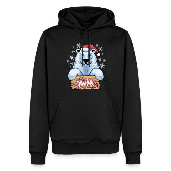 Cadeaux de Noël Noël - Sweat à capuche Premium bio Homme - noir - Devant - Nico (187cm)