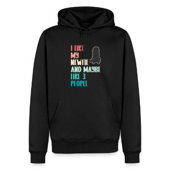 Neufundländer Newfoundland Hund - Männer Premium Bio Hoodie - Schwarz - Vorne - Nico (187cm)