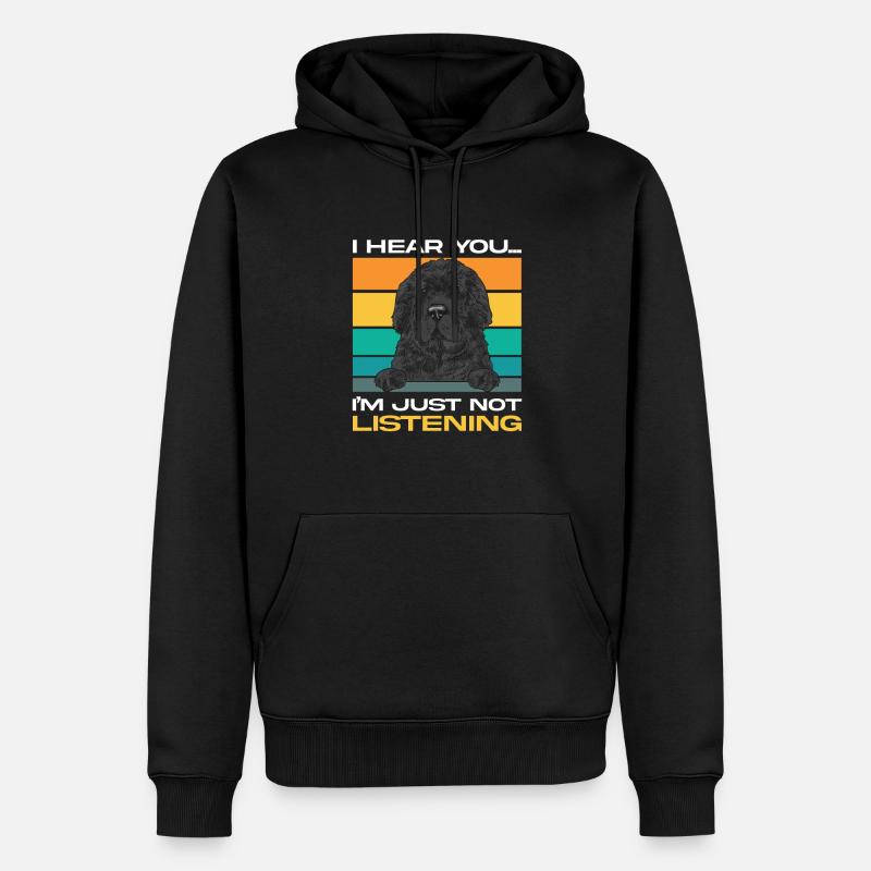 Terre-Neuve Chien de Terre-Neuve - Sweat à capuche Premium bio Homme - noir