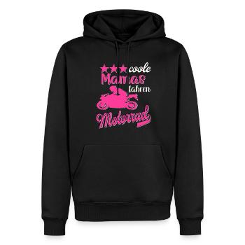 Motorrad Frauen Motorradfahrerin Bikerin - Männer Premium Bio Hoodie - Schwarz - Vorne - Nico (187cm)
