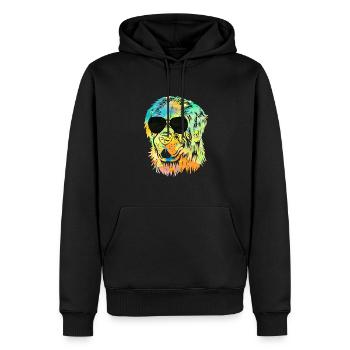 Terre-Neuve Chien de Terre-Neuve - Sweat à capuche Premium bio Homme - noir - Devant - Nico (187cm)