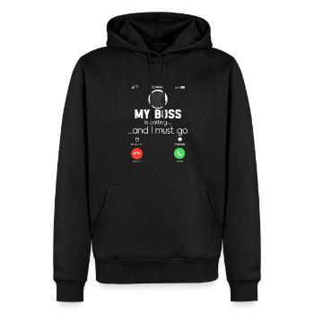 Terre-Neuve Chien de Terre-Neuve - Sweat à capuche Premium bio Homme - noir - Devant - Nico (187cm)