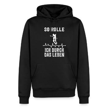 Skateboarder Skateboarding Skaten Skater - Männer Premium Bio Hoodie - Schwarz - Vorne - Nico (187cm)