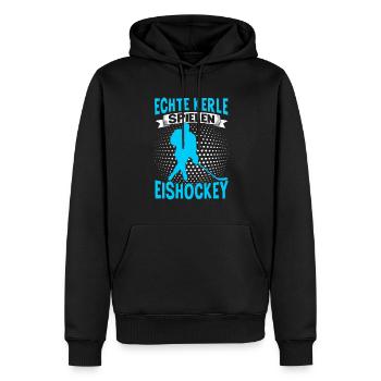 Hockey Eishockeyspieler - Männer Premium Bio Hoodie - Schwarz - Vorne - Nico (187cm)