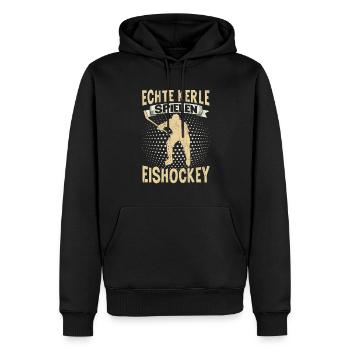 Hockey Eishockeyspieler - Männer Premium Bio Hoodie - Schwarz - Vorne - Nico (187cm)