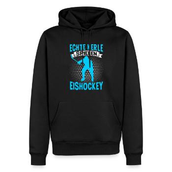 Hockey Eishockeyspieler - Männer Premium Bio Hoodie - Schwarz - Vorne - Nico (187cm)
