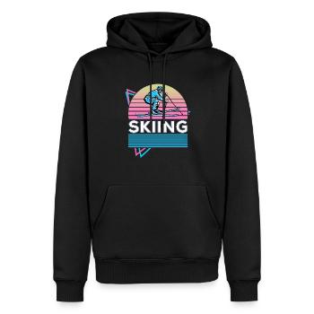 Sportbekleidung Skifahrer Ski Lifestyle Winter Ges - Männer Premium Bio Hoodie - Schwarz - Vorne - Nico (187cm)