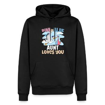 Pink or Blue Aunt Loves You Best Auntie Ever Aunt - Männer Premium Bio Hoodie - Schwarz - Vorne - Nico (187cm)