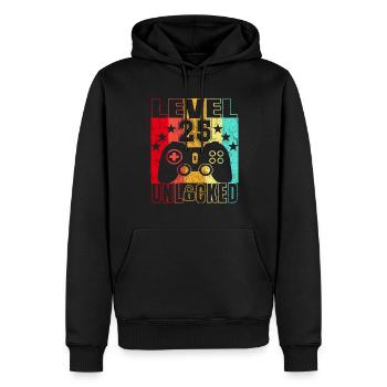 25 Jahre Geburtstagsshirt Zocker Gamer 25. - Männer Premium Bio Hoodie - Schwarz - Vorne - Nico (187cm)